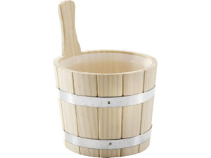 Sauna Holzbottich mit Schöpfkelle