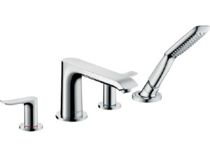 Hansgrohe 4-Loch Wannenarmatur Metris F-Set chrom Wannenrandmontage