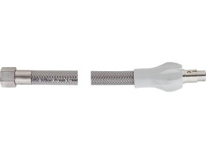 Sicherheits-gassteckschlauch 1250mm DN12 RP 1/2 edelstahl/ PVC, EN 14800