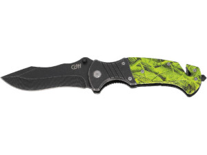 Rettungsmesser CJH 10000841 Edelstahl 3Cr13MoV, mit Clip, Camo/grün