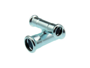 Logafix C-Stahl Kreuzstück 90 reduziert i/i/i/i 22x18 Pressfitting M-Kontur