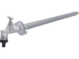 Außenwandventil AIPS SEPP Eis frostsicher Knebelgriff Oberteil Messing chr. Mit RV u. RB DN15 L=500 mm