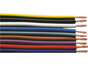 Isolierte Starkstromleitung H07V-K flexibel, 1x10 rot, Rolle 100m