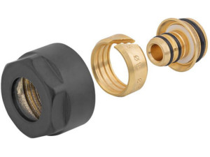 Klemmringverschraubung schwarz d16mm x DN20(3/4') Eurokonus, VPE=2Stück