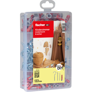 Fischer EasyDIY Box Kinderzimmer Sortimentsbox 133 Stück