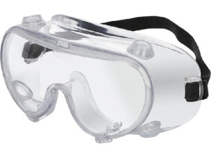 Schutzbrille, transparent, belüftet / PVC für leichte mechanische Stöße (F)