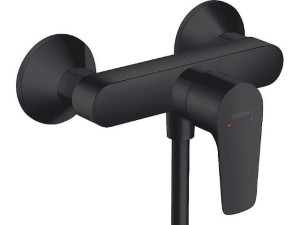 Hansgrohe Brausemischer Talis E, Aufputz schwarz matt, Ausladung Brauseabgang 64mm