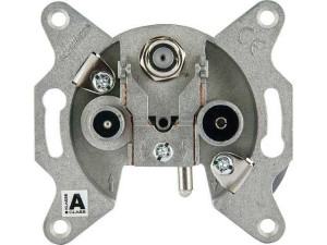 Up-antennendose Schwaiger 2x IEC-Buchse, 1x F-Buchse 3-loch, Breitband für HDTV