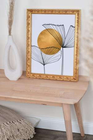 Cadre en bois Matilda or 35x100 cm Verre qualité musée UV 70