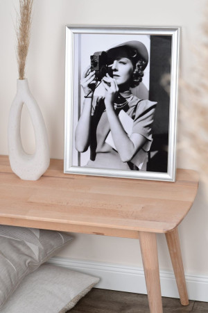 Cadre en bois Kaja argent 25x35 cm Verre standard