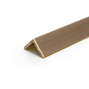 9.5mm x 9.5mm x 1.6mm (3/8" x 3/8" x 1/16") Brushed Polished Brass Angle - Brass Polished Angle