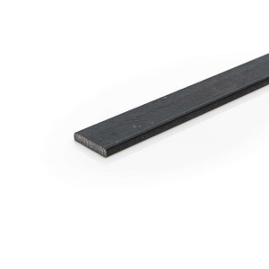 80mm x 25mm Black Mild Steel Flat - Flat Bar / Strip