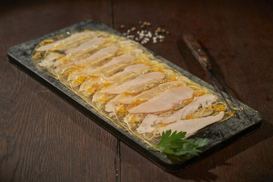 Geflügel in Aspik Florida (Ananas)