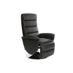 Miliboo Fauteuil relax manuel noir NELSON