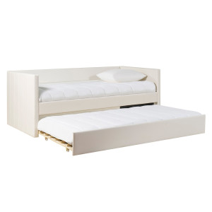 Miliboo Lit gigogne blanc 90x190 cm ELIE
