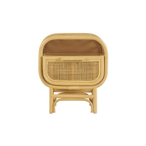 Miliboo Table de chevet avec tiroir en rotin LUWAK