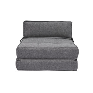 Miliboo 1-Sitzer-Schlafsessel in grauem Stoff KATY