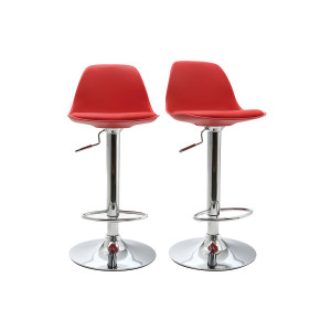 Miliboo 2 Design-Barhocker Rot STEEVY