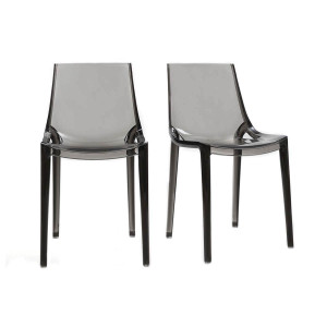 Miliboo 2er-Set Design-Stühle Rauchgrau YZEL