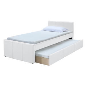 Miliboo Ausziehbett 90 x 195 cm Weiß MACCO