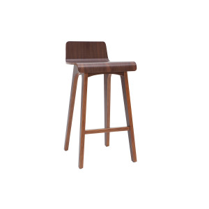 Miliboo Barstuhl aus dunklem Holz 65 cm BALTIK
