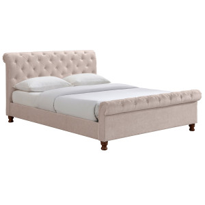 Miliboo Bett 2 Personen 160 cm x 200 cm Samt RILEY