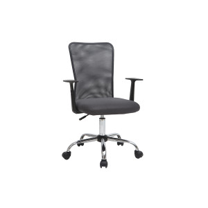 Miliboo Design-Bürosessel Mesh Grau PLUZ