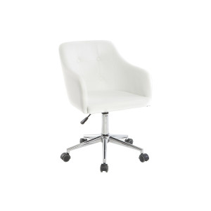 Miliboo Design-Bürosessel PU Weiß BALTIK