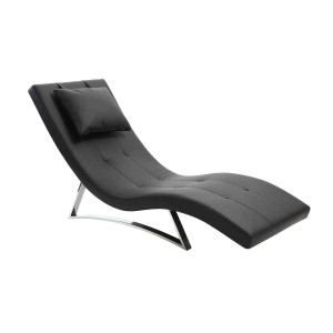 Miliboo Design-Liegestuhl Schwarz MONACO