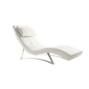 Miliboo Design-Liegestuhl Weiß MONACO
