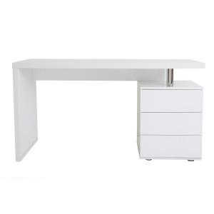 Miliboo Design-Schreibtisch CALIX Weiß, 3 Schubladen