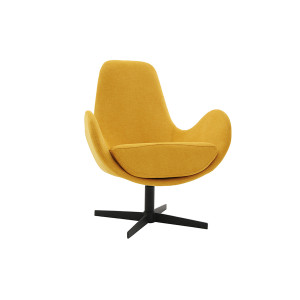 Miliboo Design-Sessel Samteffekt Gelb ANDY