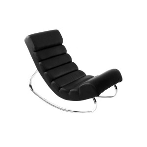 Miliboo Design-Sessel Schaukelstuhl TAYLOR Schwarz