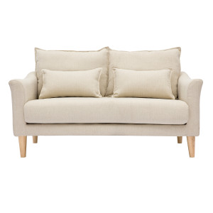 Miliboo Design-Sofa 2 Plätze beiger Stoff KATE