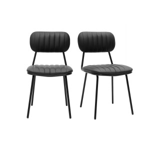 Miliboo Schwarze Vintage-Stühle (2er-Set) GALWAY