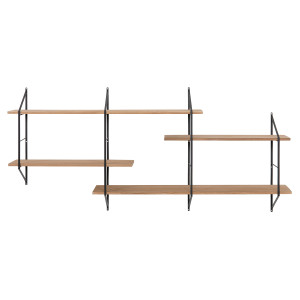 Miliboo Wandregal XL Holz und Metall BRIDGE