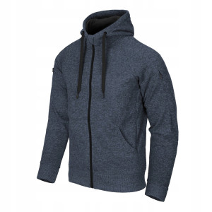 Bluza Taktyczna Z Kapturem Helikon Covert Hoodie Fullzip - Melange Blue