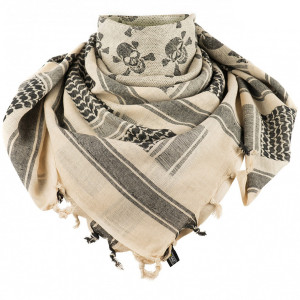 Arafatka chusta ochronna M-Tac Shemagh Pirate Skull - Coyote/Black