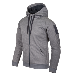 Bluza Taktyczna z Kapturem Helikon Urban Hoodie Fullzip - Melange Grey