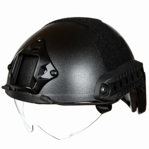 GFC Hełm Taktyczny Kask ASG Replika Hełmu X-Shield MH z Goglami Black