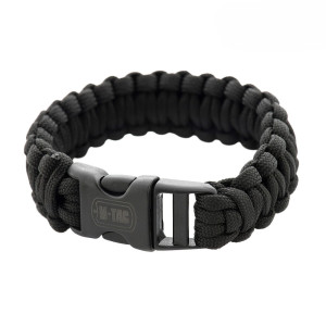 Bransoletka M-Tac Paracord Linka Survivalowa 3m do 200 kg - Czarna
