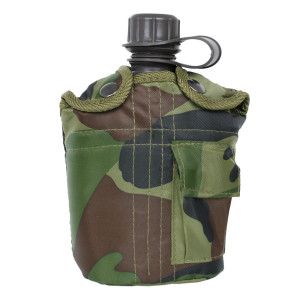 Manierka Wojskowa Na Wodę Bidon Mil-tec Us 1qt 1l - Pokrowiec Woodland