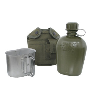 Manierka Wojskowa Mil-Tec na Wodę Bidon US 0,9l + Kubek + Pokrowiec Olive