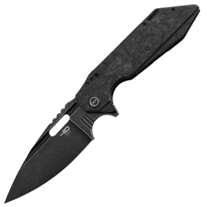 Bestech Knives Nóż składany Shodan Black Titanium / Carbon Fiber, Black Stonewashed CPM S35VN by Todd Knife and Tool (BT1910D)
