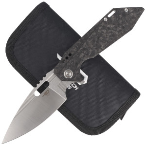 Bestech Knives Nóż składany Shodan Grey Titanium / Carbon Fiber, Stonewash / Satin CPM S35VN by Todd Knife and Tool (BT1910C)