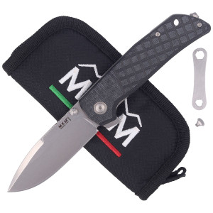 Nóż składany MKM Maximo Black Micarta, Stone Washed by Bob Terzuola (MKMM-BCT)