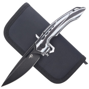 Nóż składany Bestech Ornetta Carbon Fiber / White G10, Black Stonewash N690 by Kombou