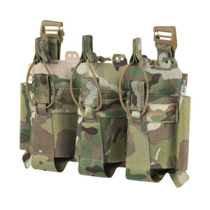 Panel MOLLE 3 Ładownice na Magazynki M-Tac do Kamizelki Cuirass QRS - Multicam