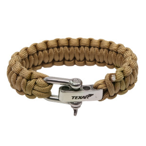 Bransoletka Survivalowa Texar Paracord - Coyote