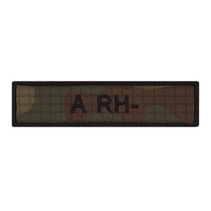 Emblemat na rzep 10 x 2,5 cm z Grupą Krwi A RH -